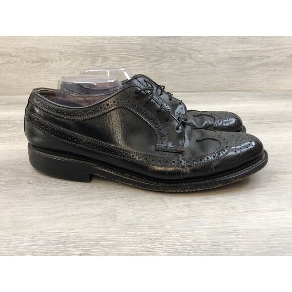 Vintage British Walkers Men's Brown Longwing Wingtip Derby Dress Shoes 10EEE - Picture 1 of 12